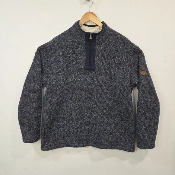 Orvis Classic Collection Sherpa Lined 1/4 Zip Sweater Fleece Mens L Logo Patch - Picture 4 of 15